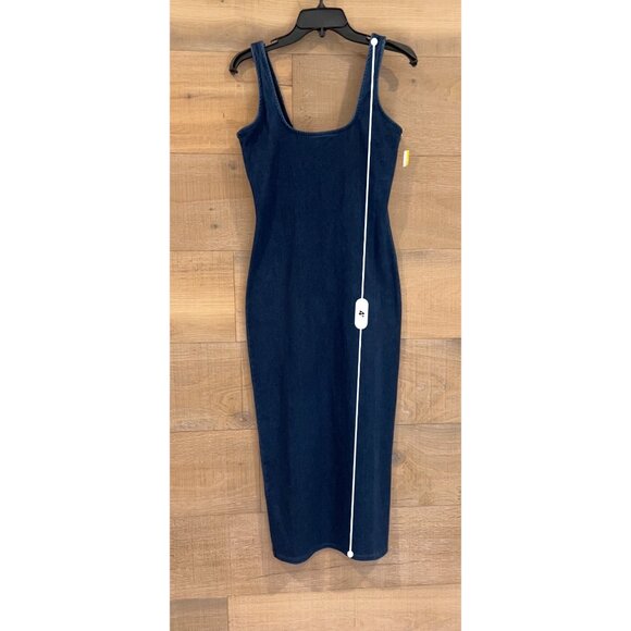 NWOT Good American Soft Sculpt DENIM Midi Dress SIZE 1/ S - Picture 6 of 9